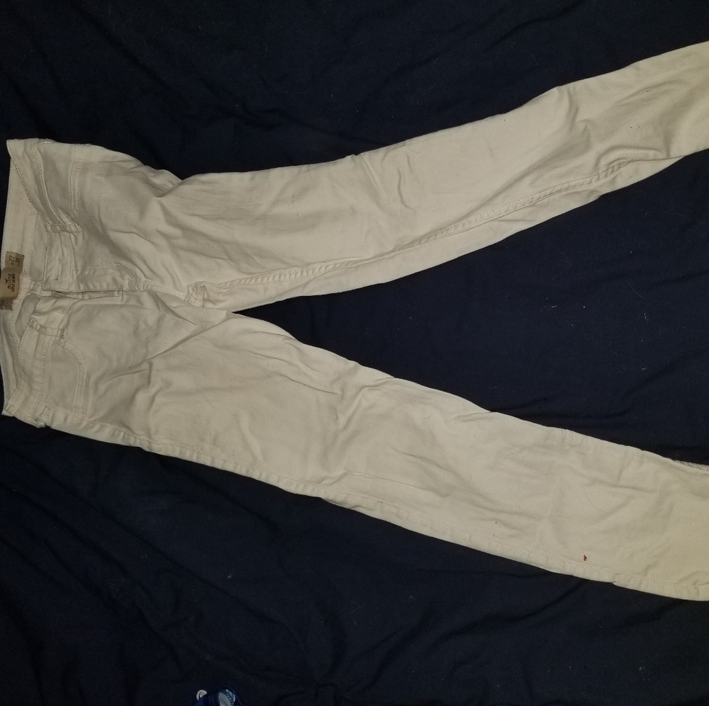Hollister white Jean's
